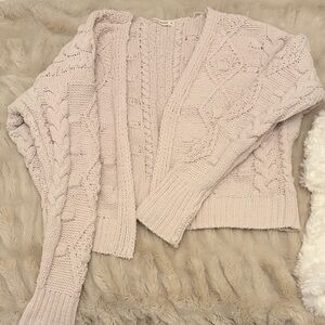Women's Cable Knit Cardigan - Cream